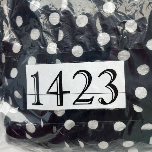 Michael Kors Black Polka Dot Long Sleeve Square Neck Peplum Top L 100% NWT 1423 - Picture 7 of 8